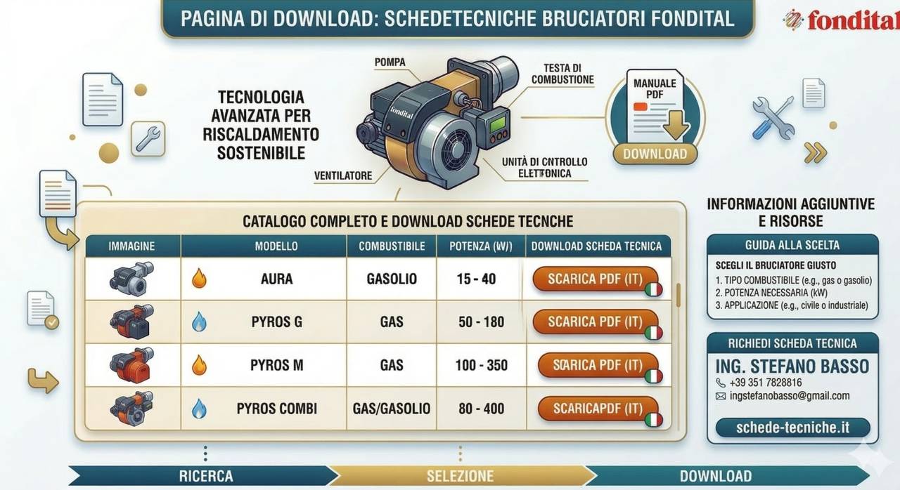 Documentazione tecnica bruciatori Fondital