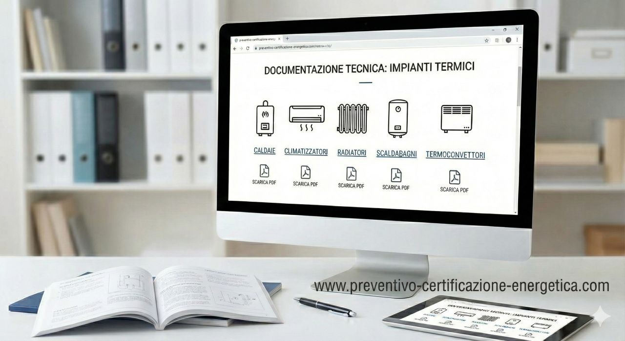 Documentazione tecnica impianti termici liberamente scaricabile