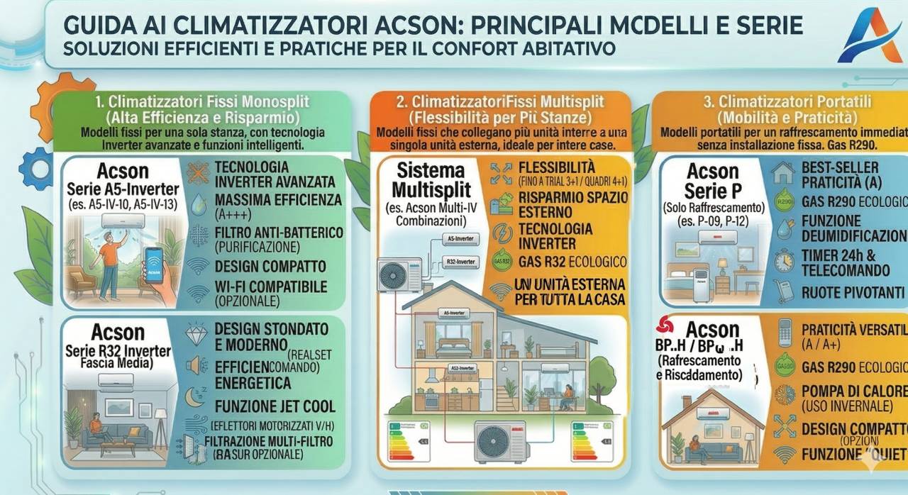 Documentazione tecnica climatizzatori Acson liberamente scaricabile