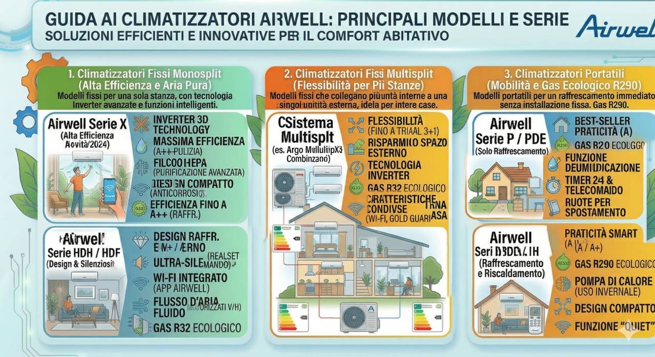 Documentazione tecnica climatizzatori Airwell liberamente scaricabile