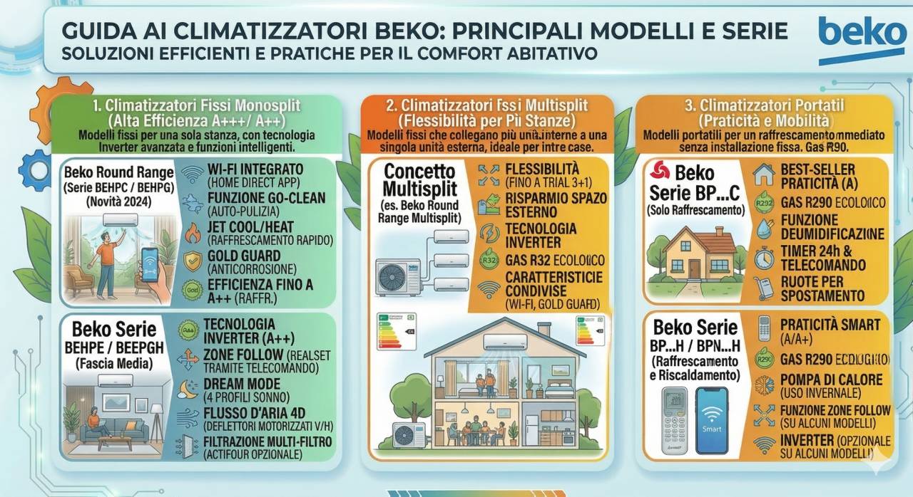 Documentazione tecnica climatizzatori Beko liberamente scaricabile