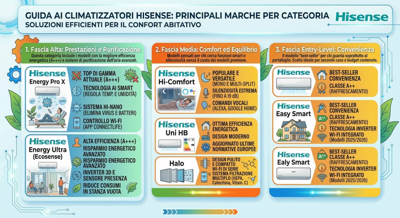 Documentazione tecnica climatizzatori Hisense liberamente scaricabile
