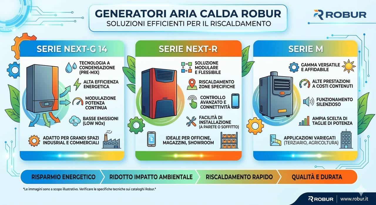 Documentazione tecnica generatori aria calda Robur