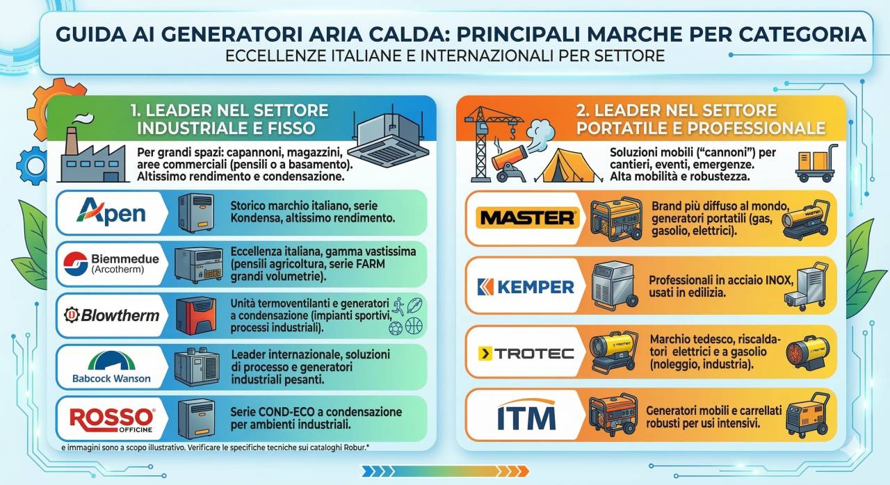 Documentazione tecnica generatori aria calda