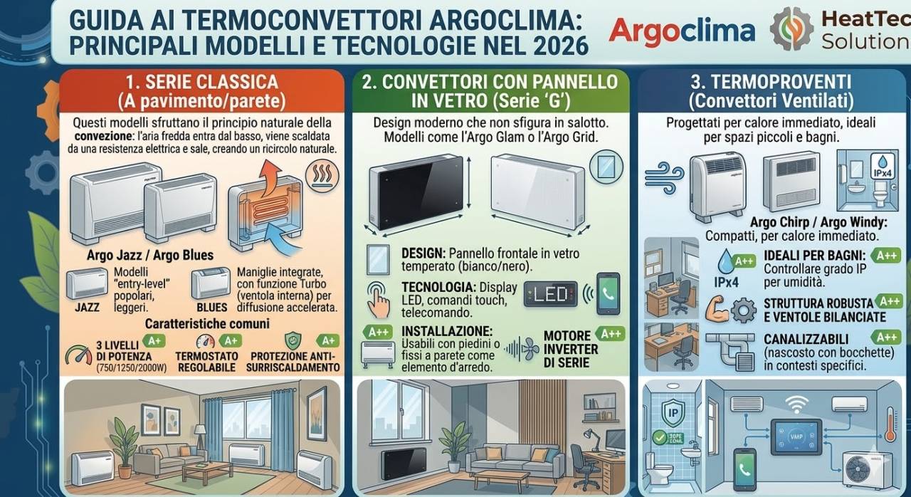 Documentazione tecnica termoconvettori Argoclima liberamente scaricabile