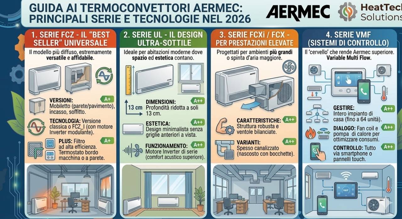 Documentazione tecnica termoconvettori Aermec liberamente scaricabile