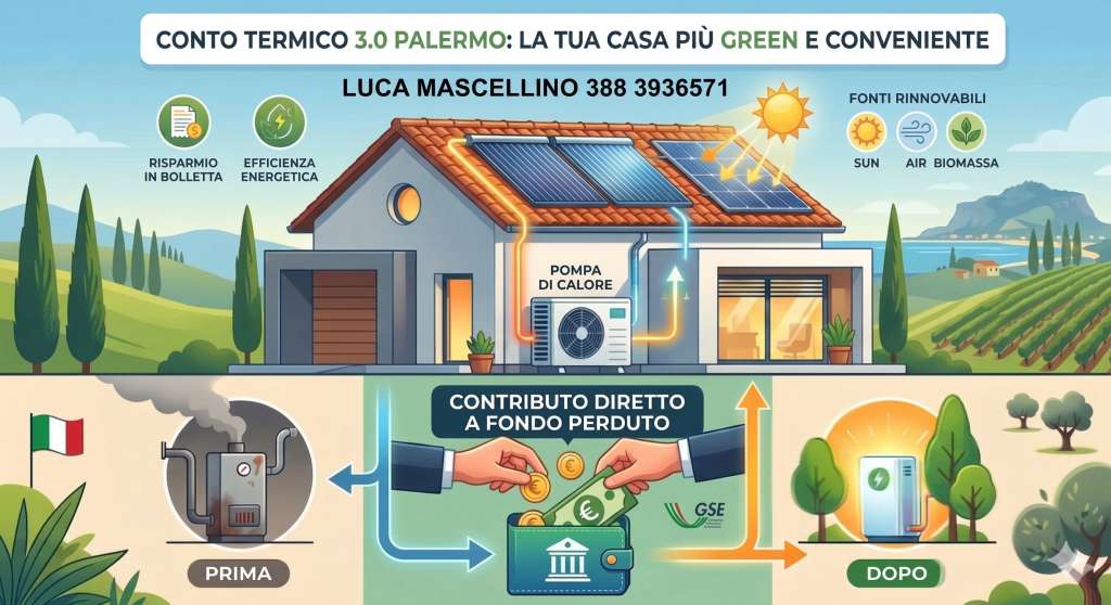 Infografica pratica Conto Termico 3.0 Palermo e provincia | Affidati a Ingegneria101 Srl | Contatta Ing. Stefano Basso al 3517828816