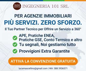 Consulenza per servizi tecnici alle Agenzie Immobiliari | Ingegneria101 Srl