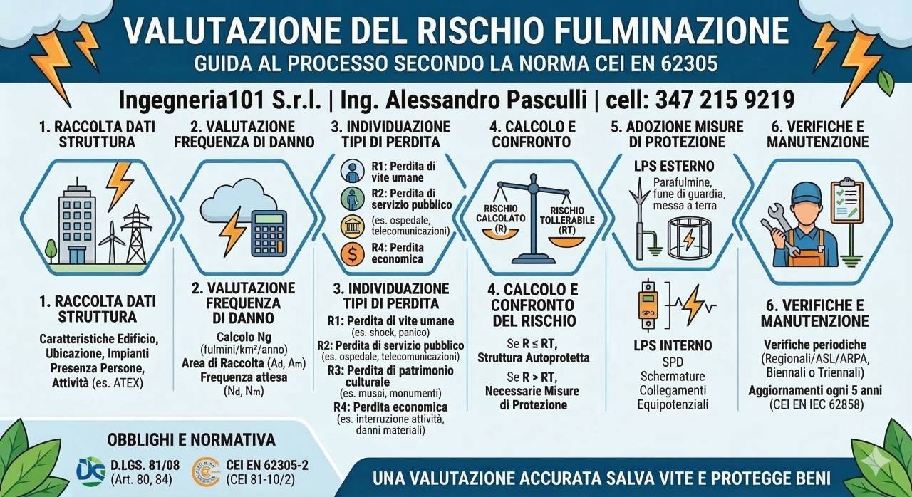 Consulenza per Valutazione Rischio Fulminazione | Contatta Ing. Alessandro Pasculli al 347 2159219